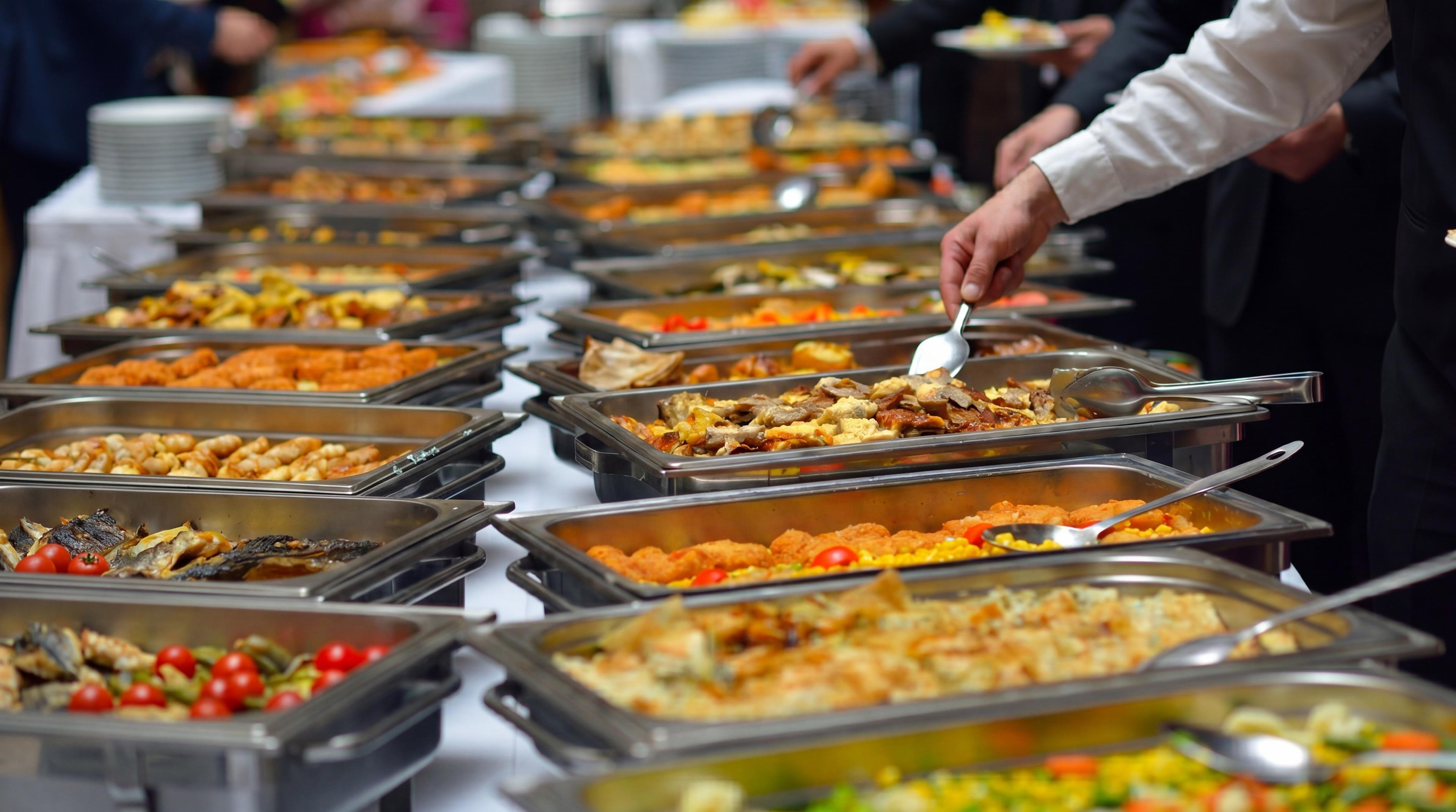 Thai food spread prepared for a catering event by On Rice Thai Cuisine